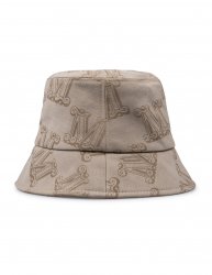 【MAX MARA】BRENTA HAT Max Mara Ladies Light Brown Brenta Logo Print Bucket Hat